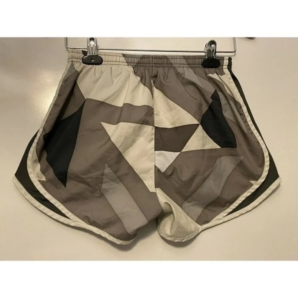 Nike DriFit Multi Color Gray Black Aztec Pattern Running Shorts Womens Small